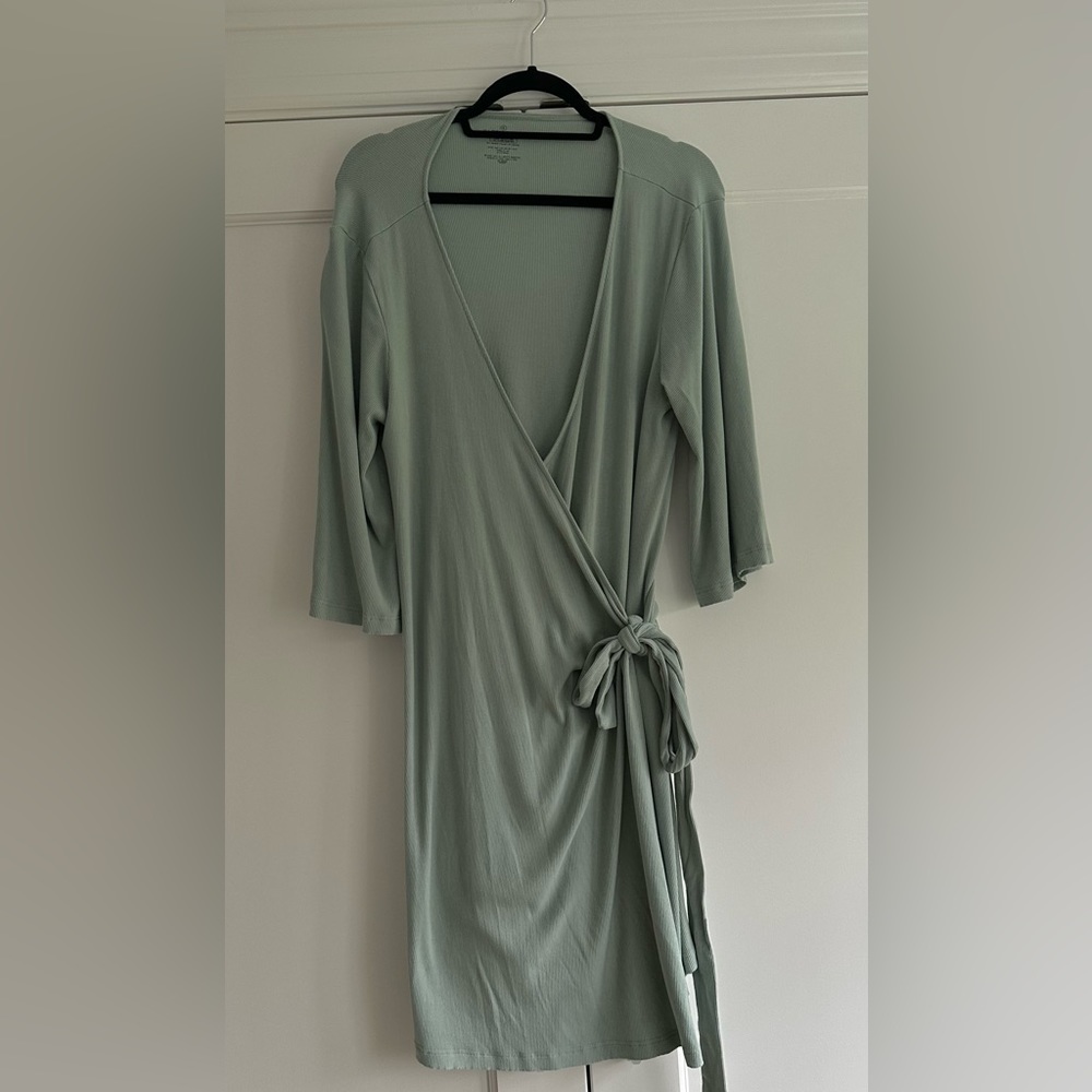 NWOT Maternity Robe, Caden Lane, Sea Salt Ribbed Bamboo Robe, Fits all sizes